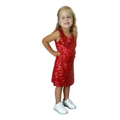 Disco Glitter Jurkje Rood Hologram