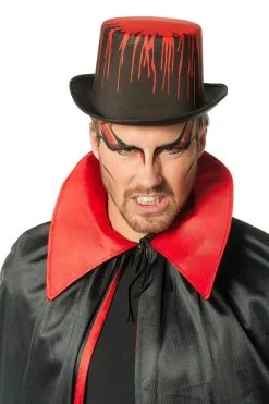 Hoge Hoed Zwart Met Bloed