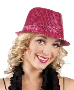 Tribly Hoedje Met Pailletten Fuchsia