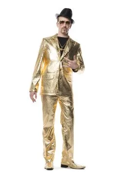 Disco Broek Metallic Goud*